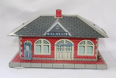 Vintage Marx Girard Tin Railway Train Station Waiting Room Building Untested • $25