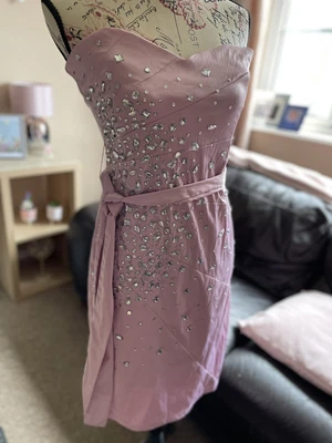 £10 • Buy Jane Norman Beaded/sequin Detail Pencil Cocktail Dress Size 12/14