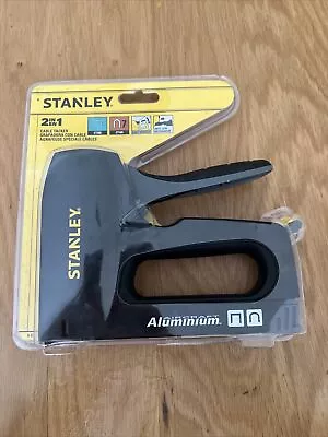 Stanley Flat And Round Cable Staple Gun 2 In 1 STA6CT10X Tacker Tacking Stapler • £26.99