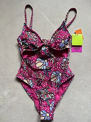Tabitha Brown Target Womens One Piece Monokini Swimsuit Pink Floral XS • $23.50