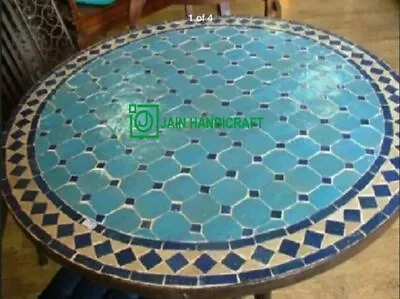 24'' Table Marble Inlay Top Pietra Dura Home Garden Coffee Dining Decor B18 • $798