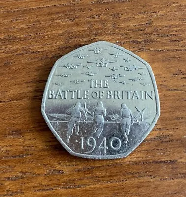 2015 75th Anniversary Of The Battle Of Britain 50p Fifty Pence Coin VGC • £6