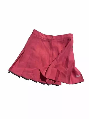 VINTAGE 1990s Clueless Tennis High Waisted Coral Salmon Mini Sporty Skirt 4 0-2 • $54.98