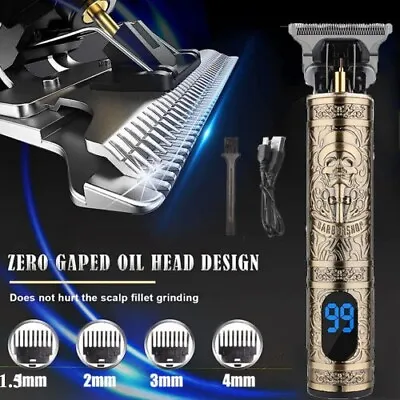 Professional Mens Hair Clippers Shaver Trimmers Machine Cordless Beard Electric • £7.69