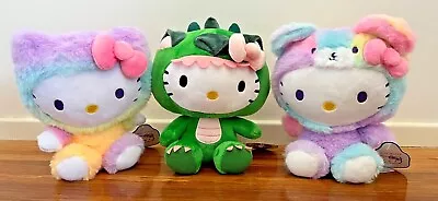 Sanrio Hello Kitty Plush Soft Toy - Rainbow & Dinosaur - 21cm / 8  & 16cm / 6  • $36