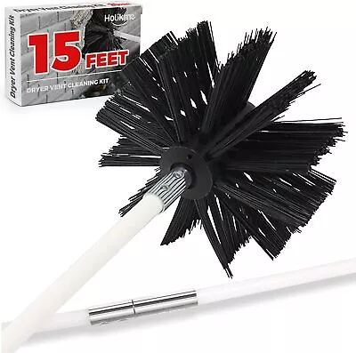 16 Feet Dryer Vent Cleaner Kit Dryer Vent Cleaning Brush Lint Remover Easy 2PC • $27.98