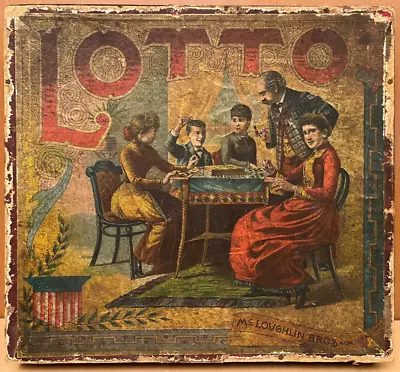 Antique Lotto Board Game  McLoughlin Brothers New York 1800's/1900's • $49.99