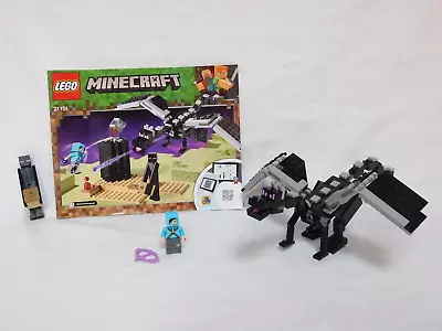 Lego Minecraft 21151 End Battle W/ Minifigures & Instructions - Incomplete • $19.99