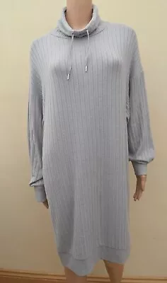 New M&S Body Ribbed Grey Lounge Dress /Nighty Sz S UK 8-10  & M UK 12-14 • £20