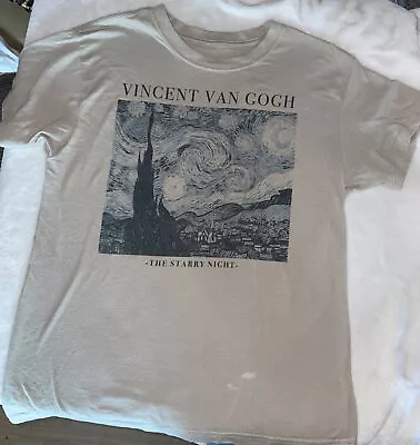 Mighty Fine T-Shirt Women's Xs  Vincent Van Gogh Tan • $3.88