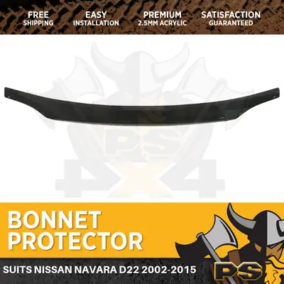 $89 • Buy Bonnet Protector For Nissan Navara D22 All Vehicles 2002-2015 Tinted Guard