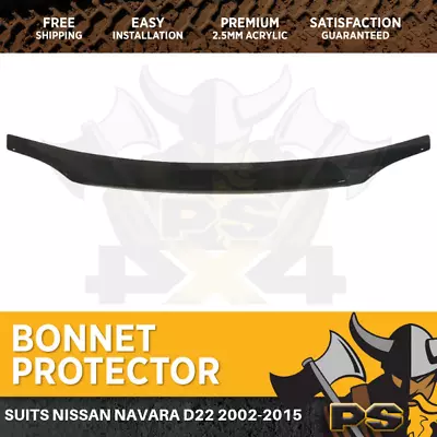 Bonnet Protector For Nissan Navara D22 All Vehicles 2002-2015 Tinted Guard • $89