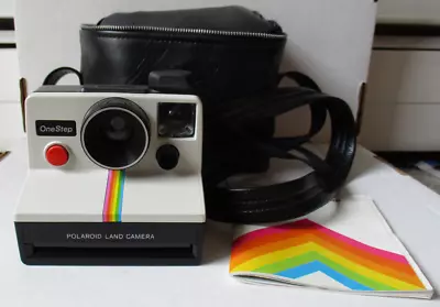 Vintage Polaroid Rainbow One Step Land Camera With Manual And Carrying Case • $20