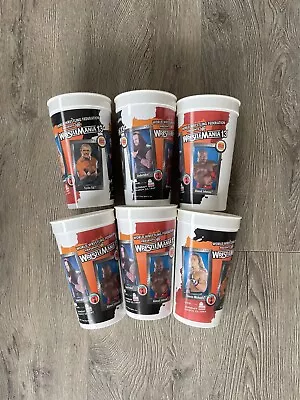 (6) Vintage WWF Wrestlemania 13 Chicago Souvenir Cup Undertaker Shawn Michaels • $99.99