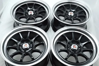 15 Black Wheels MX3 Corolla G3 IA IQ XA XB Escort Del Sol CRX 4x100 4x114.3 Rims • $599