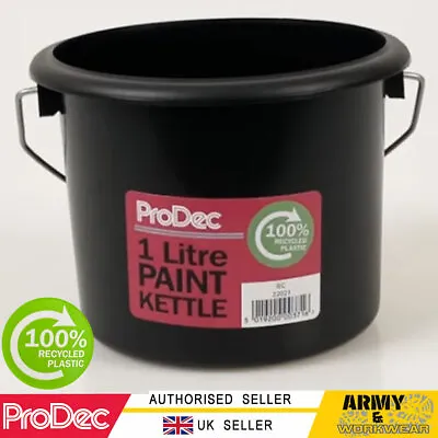 £4.99 • Buy ProDec 1 Litre Plastic Paint Kettle Painters Bucket Can Decorating Pot Trade