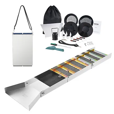 VEVOR Gold Panning Kit With Sluice Box 50  Aluminum Gold Mining Equipment 23 PCS • $97.99