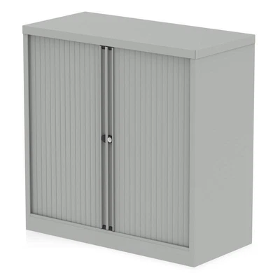 £457.75 • Buy Qube By Bisley Side Tambour Cupboard 1000Mm Without Shelves Goose Grey BS0001
