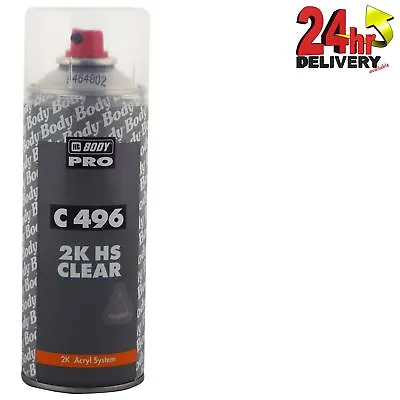 £13.97 • Buy HB Body 2K 496 Aerosol Paint Lacquer Clear Coat High Gloss Finish Fast Drying