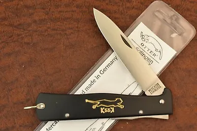 Mercator Otter Messer Solingen Germany Black Cat Lockback Knife K55k (7986-9) • $92