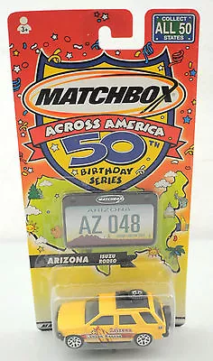 2001 Matchbox Across America 50 Birthday Series  Arizona Isuzu Rodeo  • $9.95