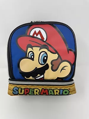 Nintendo Super Mario Soft Double Compartment Lunch Bag Tote Box Insulated • $12.50