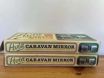 Vintage Retro Avia Caravan Mirror Double Boxed Adjustable Free Post • $80