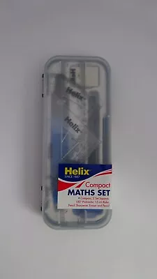 £3.30 • Buy Helix Compact Maths Set Compass Protractor Sharpener Ideal For Home Schooling