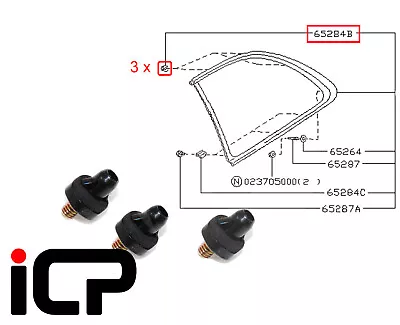 Genuine Subaru Rear Quarter Window Upper Clips For Impreza 2 Door Type R P1 22B • $24.83