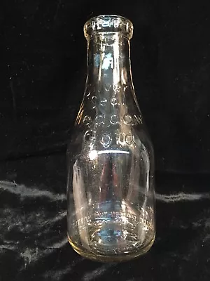 Vintage MEADOW GOLD SILVER SEAL Duraglas 1 Qt. Milk Bottle • $7.99