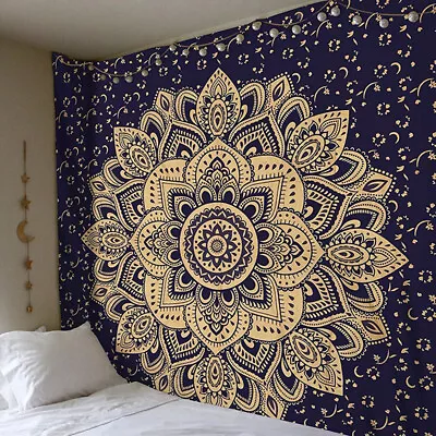 Indian Mandala Tapestry Wall Hanging Bedspread Hippie Bohemian Blankets Decor • $12.99