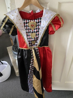 £8.99 • Buy Girls Disney Halloween Costume Alice In Wonderland Queen Of Hearts