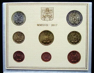 2017 Vatican Italy Rare Official Complete Set Euro 8 Coins UNC Pope Francis • $89.99