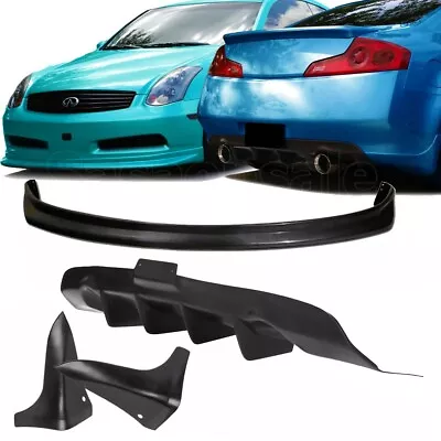 [SASA] 3x Combo For 03-06 Infiniti G35 2dr N1 Front Bumper Lip Rear Diffuser Mud • $229.99