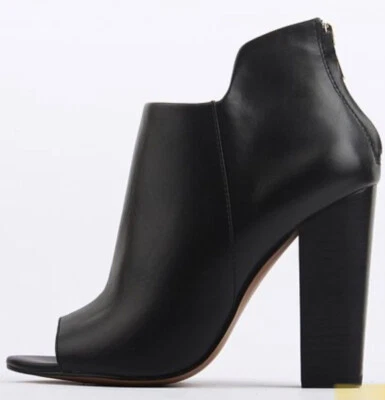 $100 • Buy DOF Dept Of Finery Emilia Leather Ankle Boots Heels  37 (6)  #29455 Department