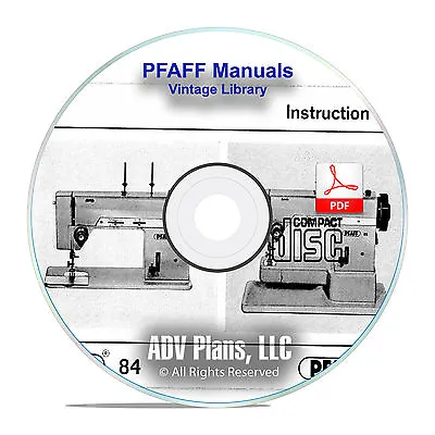 Vintage PFAFF Sewing Machine Instruction Books Service Manuals 100+ Model CD F11 • $7.99