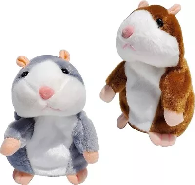 2 Pack Talking Hamster Mouse Plush Interactive Toy Repeat What You Say Mimicry.. • $37.59