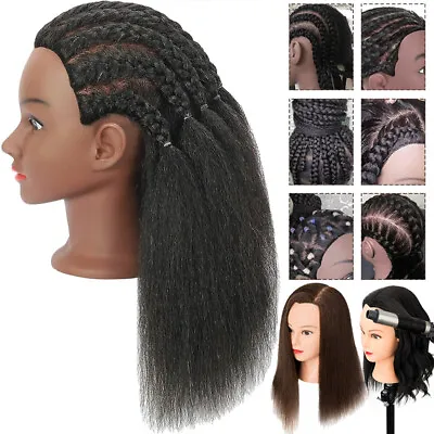 Mannequin Head With 100% Human Hair Manikin Hairdresser Practice Styling Head US • $43.65