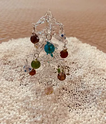 Venice Glass Christmas Tree With Glass Ornaments • $65