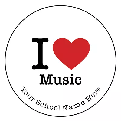 144 Personalised I Love Music Reward Stickers For School Teachers Children (30m • £4.98