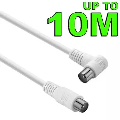 $4.89 • Buy Right Angle TV Antenna Cable Flylead Cord Aerial Coax Male PAL Plug Lead Adapter