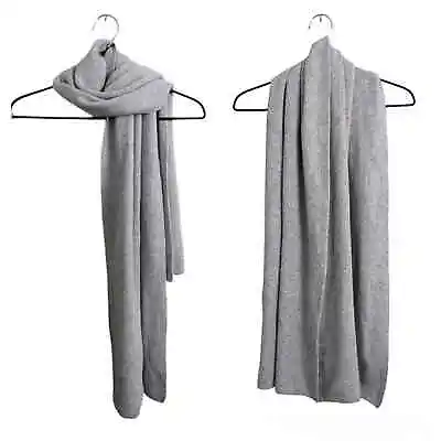 J.Crew Women Wool Alpaca Blend Gray Pastel Colors Long Scarf Warm Soft Cozy OS • $25