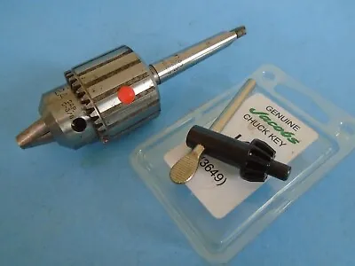 Jacobs No.2A Drill Chuck (0-3/8 ) On Jacobs MT1 Arbor + Jacobs K2 Key • £28