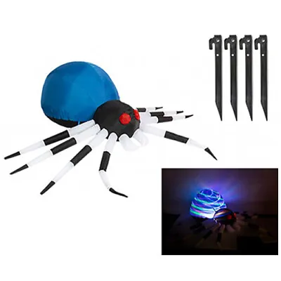 Inflatable Spider With LED Lights Halloween Prop Decoration 1.8m • £37.36