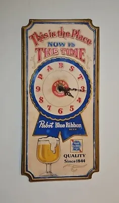 Pabst Blue Ribbon Beer Sign Vintage 1979 Wall Clock  • $90