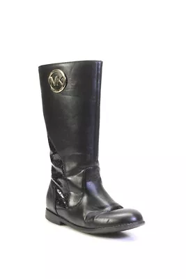 Michael Michael Kors Teens Girls Mid Calf Leather Boots Black Size 3 • $2.99