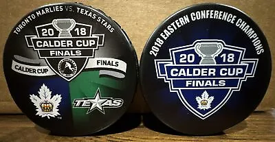 Lot Of 2 2018 Toronto Marlies Ahl Calder Cup Finals Pucks Texas Stars • $12.99