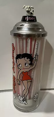 Vintage Betty Boop Glass Diner Straw Holder Dispenser With Box New • $4.95