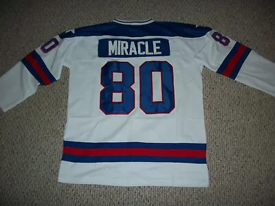 MIRACLE Unsigned Custom USA Miracle On Ice Sewn New Hockey Jersey Sizes S-3XL • $48.05