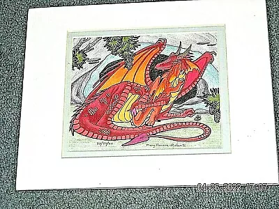 Mary Hanson Roberts Original Illustration Painting Dragon Fantasy Art Signed • $29.99